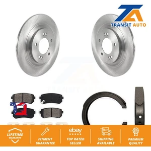 Disc Rotors Semi-Metallic Pads And Parking Brake Shoes Kit For Kia Cadenza - Picture 1 of 12