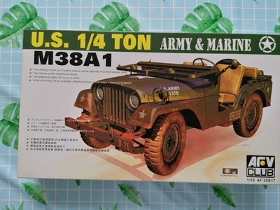 AFV  1/35  M38A1 US 1/4 TON ARMY & MARINE ITEM N° AF 35S17 - Immagine 1 di 4