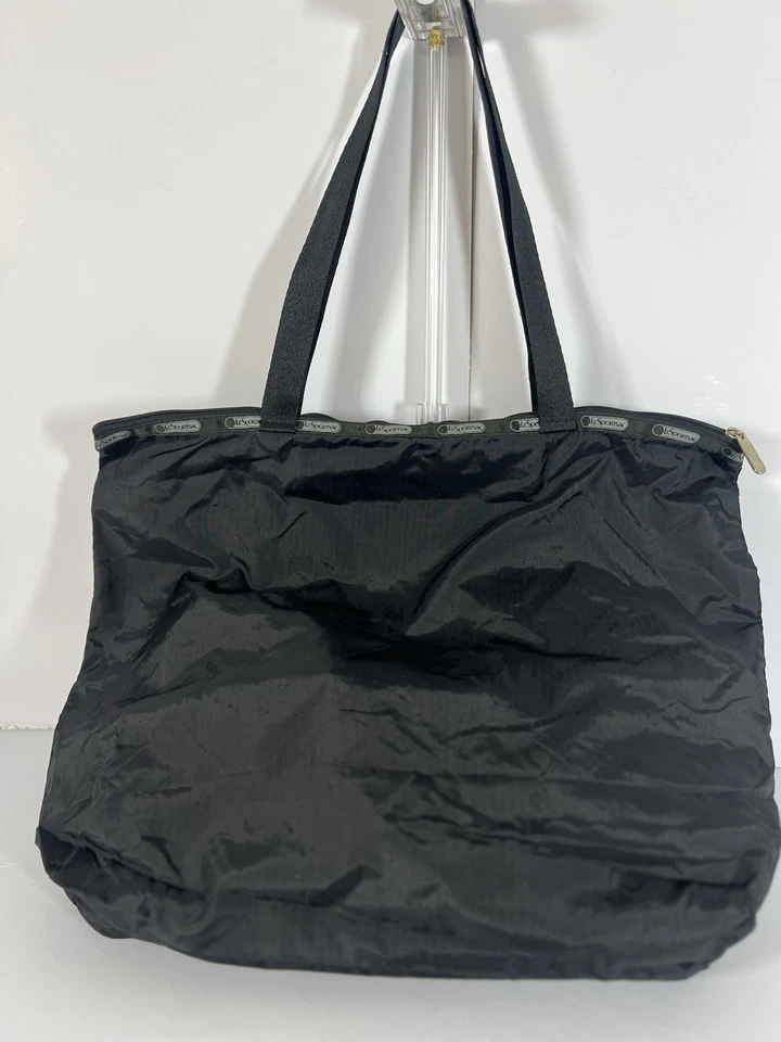 LeSportsac Zip top Shopper Black Tote Bag - Image 1 of 4