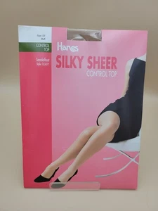 PantyManguera Hanes Silky Sheer Sandalfoot Control Natural Talla Ef Buff OG071 - Imagen 1 de 6
