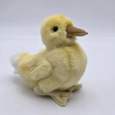 Peluche animal suave amarillo realista cola blanca Hansa Duckling Foto 1 de 4