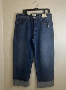 Universal Thread Women's Vintage 90's 14 Blue Mid-Rise Baggy Jeans Straight Leg - Picture 1 of 9