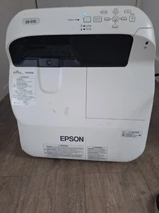 Epson EB-570 H605B Short-Throw LCD Sewing Pattern Projector, 1034 Lamp Hours - Photo 1/12