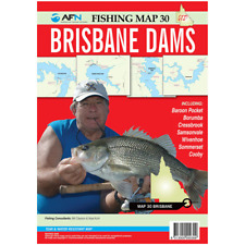 Australian Fishing Network High Quality Water Resistant Brisbane Dams Map