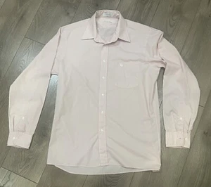 VINTAGE Christian Dior Hemd Herren 16 34/35 große rosa Spitze Kragen Knopfleiste - Bild 1 von 11