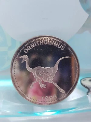 Ornithomimus Dinosaur Jurassic Prehistoric Token Drumheller Canada 1996 T-Rex - Bild 1 von 4