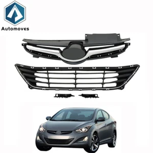 4Pcs Front Upper Grill Lower Grill Bumper Brackets For Hyundai Elantra 2014-2016 - Picture 1 of 15