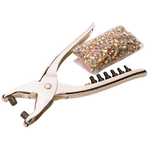 Draper 6 Piece Interchangeable Hole Punch & Eyelet Pliers, 210mm Qty of Eyelets.