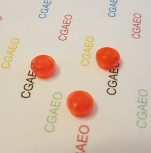 3 X Lego 4073 Plate, Round 1 x 1 Straight Side Trans-neon orange - Imagen 1 de 1