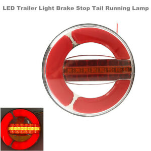 1PCS Round Red LED Trailer Lights Tail Brake Stop Turn Parking Light for Boat RV