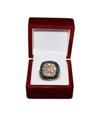 Anillo y caja de campeones de algodón Texas Longhorns (Darrell Royal) 1999 Cotton Bowl Foto 1 de 4