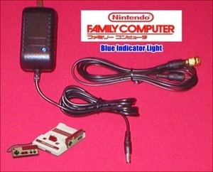 Adattatore AC con LED + Cavo AV 6Ft + Adattatore TV RF ORO per Famicom giapponese NUOVO - Foto 1 di 2