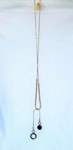 Schildkröte & Gold Perlen Stil - Adj Halskette - leicht / unendlich lang - Neu mit Etikett - Bild 1 von 6