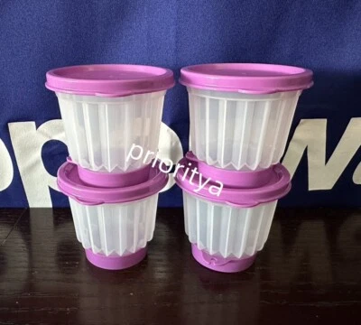 Tupperware Mini Jello Dessert Jel-ette Cups Molds 4oz / 120ml Set of 4 New