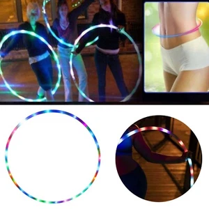 LED Glow Multicolor Hoop Bodybuilding Fitness Toy Multiple Light Up Sports Hoops - Picture 1 of 6
