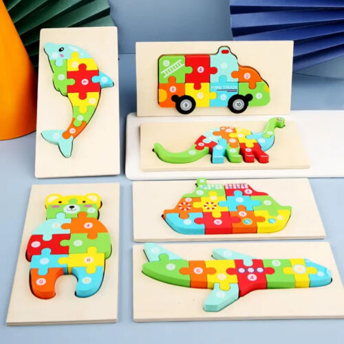 Jouets puzzle éducatifs en bois 3D pour enfants d'âge préscolaire 4 tout-petits enfants Royaume-Uni