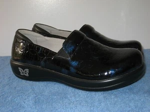 Women's Alegria Keli Professional Leather Clogs Azure Leaded Glass 36M US 6-6.5M - Picture 1 of 7