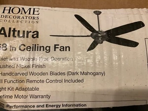 Altura 68 in. Brushed nickel finish Ceiling Fan ** REPLACEMENT PARTS - Picture 1 of 13