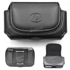 Extra Small Universal Cell Phone Leather Case Holster Pouch w. Belt Clip & Loop - Picture 1 of 7