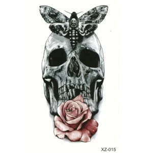 Temporäre Tattoos Totenkopf Skull Motte Design Temporary Körperkunst Klebetattoo - Picture 1 of 2