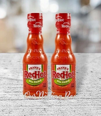 2 Frank's RedHot Dill Pickle Hot Sauce, 5 fl oz Flasche - Bild 1 von 2