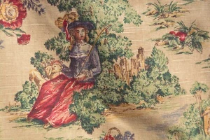 3.33 Yards COVINGTON 5TH AVENUE TOILE FABRIC pastoral French Country - Picture 1 of 2