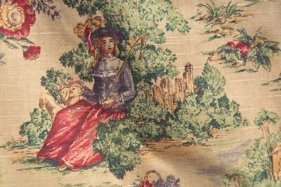 3.33 Yards COVINGTON 5TH AVENUE TOILE FABRIC pastoral French Country - Image 1 of 2