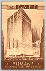 Hotel Taft New York Tiems Square Radio City Vintage Postcard