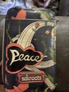Portafoglio donna pochette Sakroots 2 tasche esterne zip su 3 lati - Foto 1 di 5