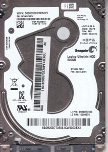 ST500LT032 pn: 1E9142-070 sn: W3N WU 2014 500GB SATA 2.5" HDD C13-07 - Picture 1 of 2