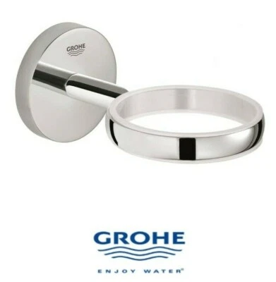Grohe BauCosmopolitan Wall Mount Glass/Soap Dish/Soap Dispenser Holder 40585001. - Image 1 of 4