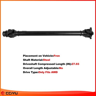 Front Driveshaft For BMW X5 F15 2012-2017 X6 F16 2012-2017 976-352 AWD - Изображение 1 из 4