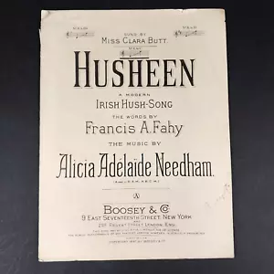 1897 Husheen Irish Hush Song Sheet Music by Francis Fahy and Alicia Needham - Picture 1 of 3