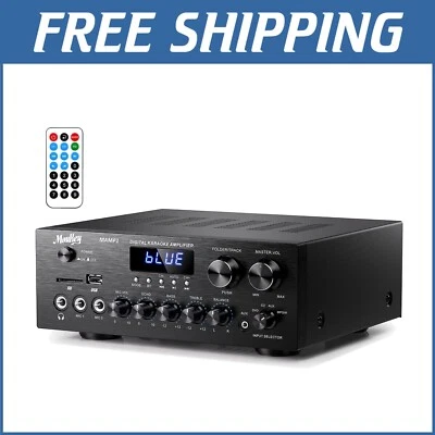 Multi-Input Bluetooth 5.0 Stereo Receiver - Compact 400W Amplifier for Karaoke - Image 1 of 4