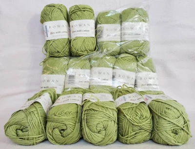Hilo de algodón Rowan Fine Milk en Jelly Baby verde #496, 50 g/164 yardas ea, lavar a máquina Foto 1 de 4