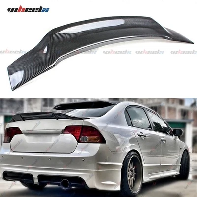 Alerón de maletero estilo R fibra de carbono para Honda Civic Sedán Fa 06-2011 Foto 1 de 4