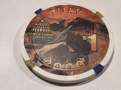 Ficha de casino de $1 - JULIO 2000 - CUATRO REINAS LE 3000 Foto 1 de 3