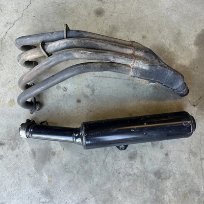 Honda CBR600 1988 Hurricane cabezal de escape y silenciador conjunto de escape completo Foto 1 de 4