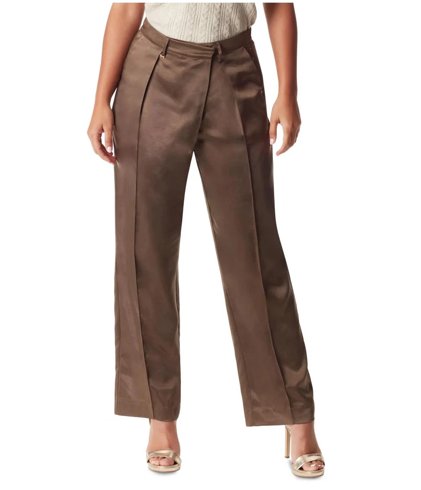 Sam Edelman Pantalones Casual Devyn Satinados Cruzados Para Mujer - Imagen 1 de 1