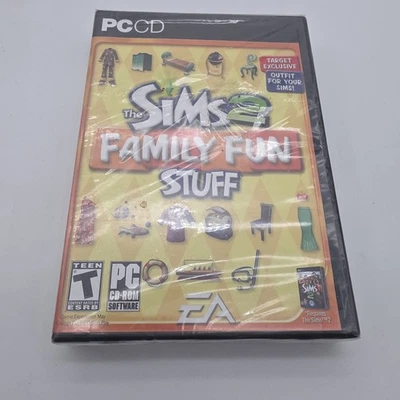 The Sims 2 Family Fun Stuff Video Game Pc Cd-ROM T-Teen EA  Sealed 2006 - Image 1 of 4