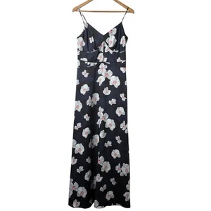 Banana Republic Maxi Slip Dress Sz 2 Tall Strappy Pieced Floral Coquette Empire - Picture 1 of 14