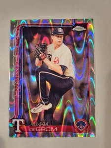 Jacob deGrom 2025 Topps Chrome #214 Raywave Refractor - Picture 1 of 2