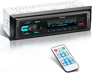Radio Auto DIN con Bluetooth, USB, FM y Control Remoto - Picture 1 of 12