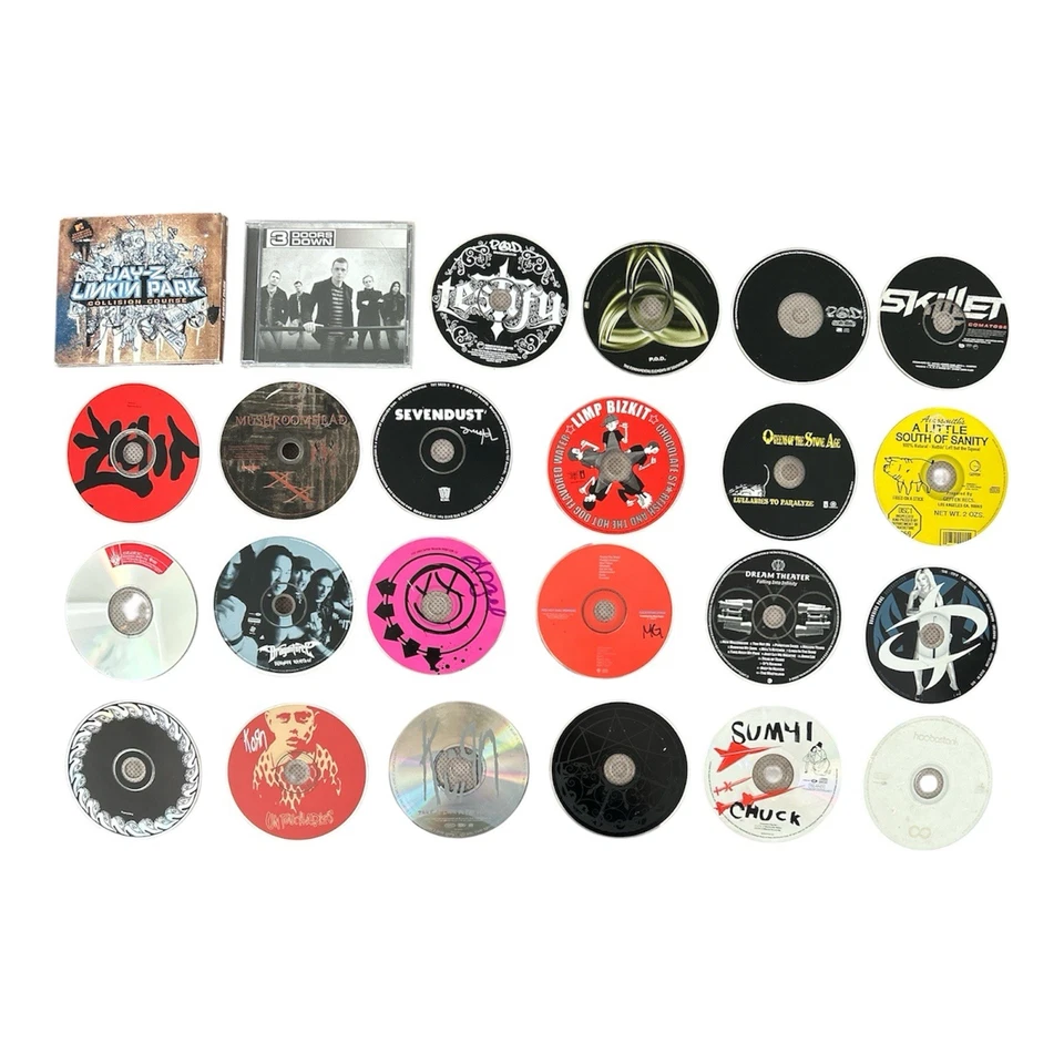 Rock/Metal CD Lot: Linkin Park, Korn, P.O.D., Tool, Blink-182, & More Lot of 24 Foto 1 de 4