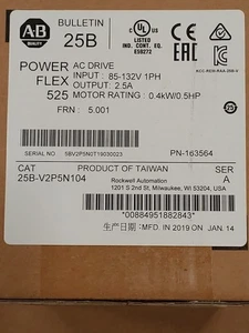 NEU AB 25B-V2P5N104 Powerflex 525 AC Antrieb Controller 25BV2P5N104 kostenloser Versand - Bild 1 von 2