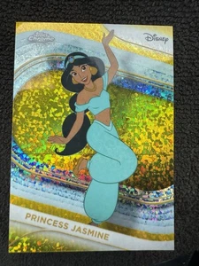 2025 Topps Chrome Disney Princess Jasmine Yellow Mini Diamonds #185 - Picture 1 of 2