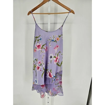 Camisón Secret Treasures para mujer talla L satinado púrpura claro floral Foto 1 de 4