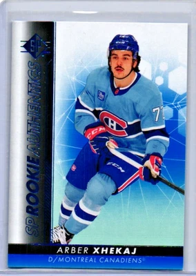 Arber XHEKAJ RC 2022-23 Upper Deck SP Rookie Authentic Blue Parallel #113 - Image 1 of 2