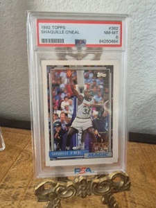 1992-93 Topps Shaquille O'Neal Rookie RC #362 Magic PSA 8 NM-MT HOF - Bild 1 von 7