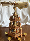 VINTAGE LILLIAN VERNON 3 TIER WOODEN CANDLE NATIVITY CAROUSEL Needs Some Repair